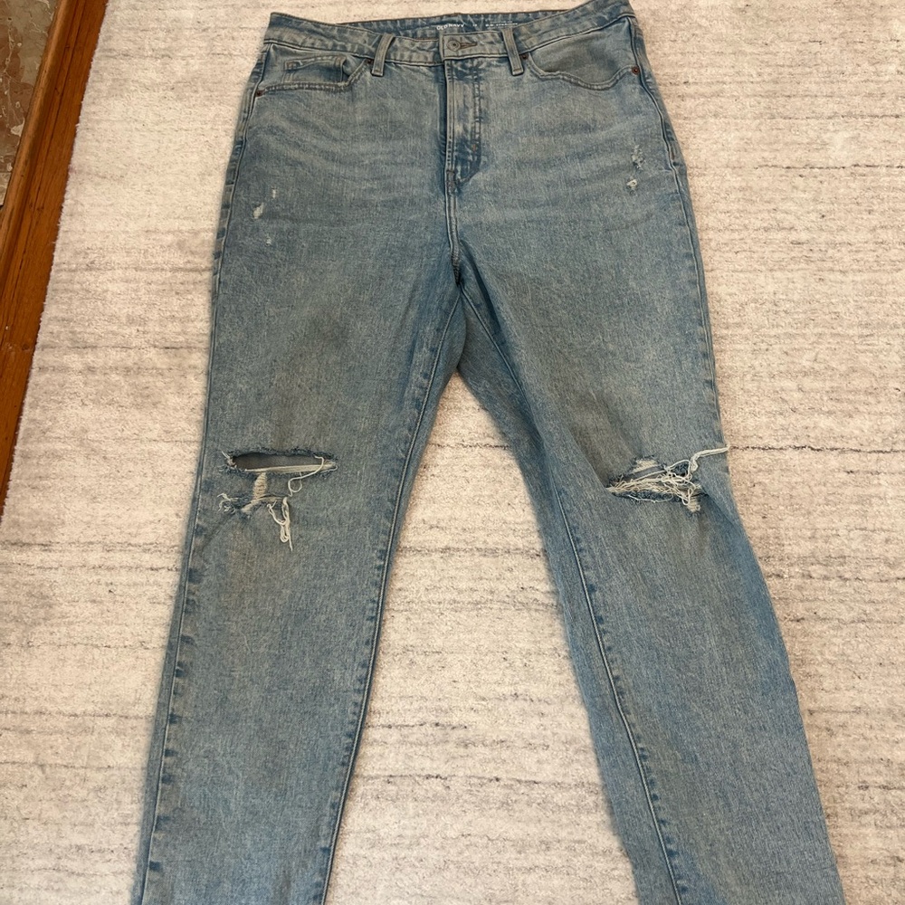 Classic Blue Distressed Women Jeans